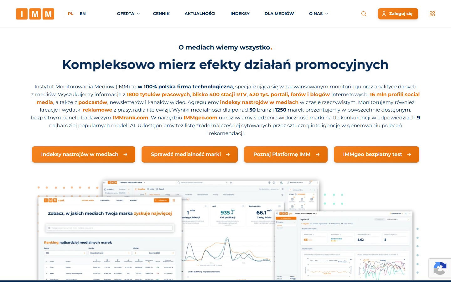 IMM: serwis firmowy Instytutu Monitorowania Mediów