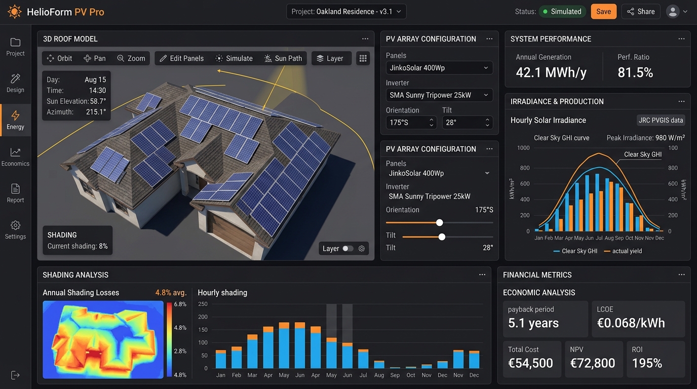 PV Optimizer: symulator fotowoltaiki z analizą zdjęć dachu